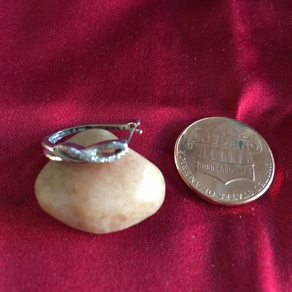 Genuine Diamond Lever-Back Earrings - Picture 8 of 8